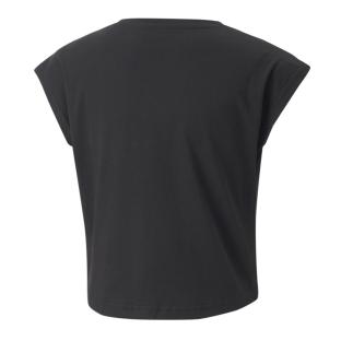 T-shirt Noir Fille Puma Tape Tee G vue 2