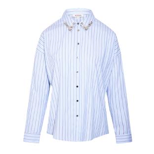 Chemise Oversize Bleu Femme Morgan Popeline vue 0
