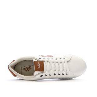Baskets Blanches/Camel Homme US Polo ASSN High-top vue 0