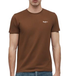T-Shirt Marron Homme Pepe jeans Originalss vue 0