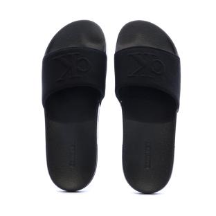 Claquettes Noires Homme Calvin Klein Jeans Slide vue 0