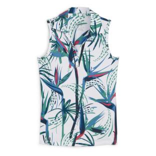 Polo de Golf Blanc/Vert Fille Puma Paradise pas cher