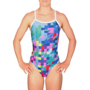 Maillot de bain Bleu/Blanc Femme Mako Nereid Pixel vue 0