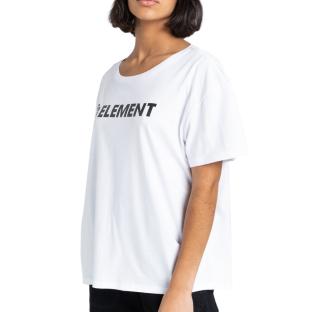 T-shirt Blanc Femme Element Logo Ss W pas cher