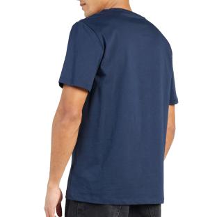 Timberland Men’s Navy Blue T-shirt, Small, Linear Photo of the Espace des Marques %store% store - view of %key%