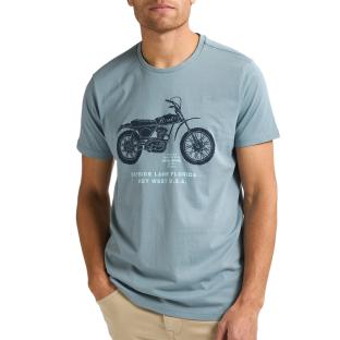 T-shirt Bleu Homme Petrol Industries Ocean pas cher
