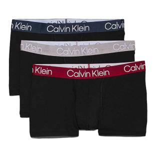 X3 Boxers Rouge/Bleu/Gris Homme Calvin Klein Jeans Trunk 3 pas cher