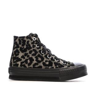 Baskets Noires à Motifs Fille Converse Chuck Taylor All Star Eva Lift vue 2