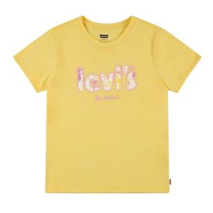 T-shirt Jaune Fille Levi's 4EH701 pas cher