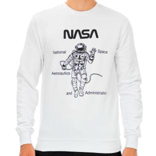 Sweat Blanc Homme Nasa 64S pas cher