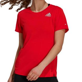 T-shirt de Running Rouge Femme Adidas Heat pas cher