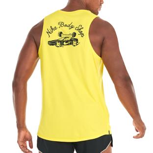 Débardeur Jaune Homme Nike Miler vue 2