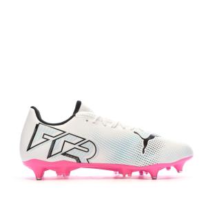 Chaussures de football Blanche/Noire/Rose Homme Puma Future 7 Play vue 2