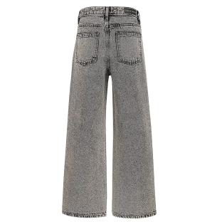 Graue Jeans mit weitem Schnitt für Mädchen von Teddy Smith, Modell „Electra“ Ansicht 0