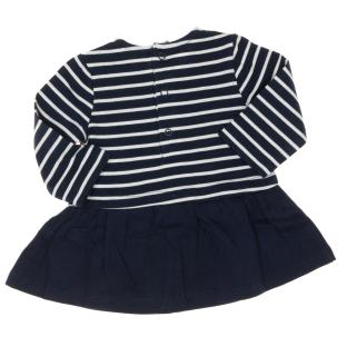 Robe Marine/Blanche Fille Elle est ou la mer Rulipe vue 2