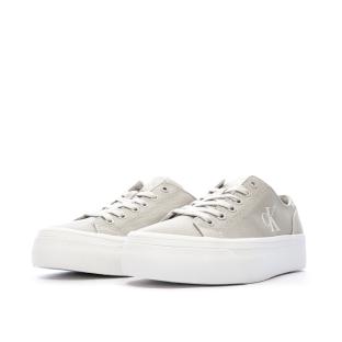 Baskets Beiges /Blanches Femme Calvin Klein Jeans Classic Cupsole Mg vue 6