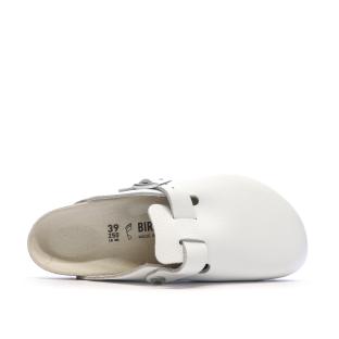 Sabots Blanc Mixte Birkenstock Boston vue 4
