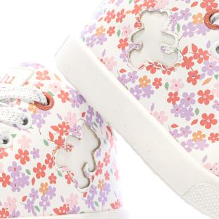 Baskets Blanc/Rose Fille Lulu Castagnette Lenaig Bottillon vue 0