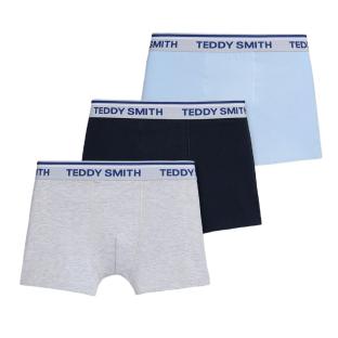Lot de 3 Boxers Bleu/Marine/Gris Homme Teddy Smith 1TS/52/6 pas cher