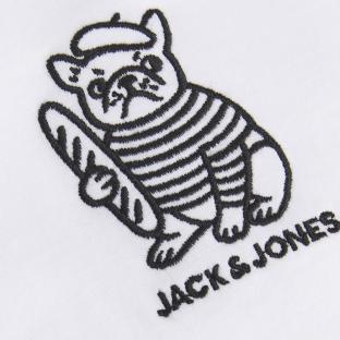 T-Shirt Blanc Homme Jack & Jones Jordog vue 0