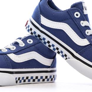 Baskets Bleu Garçon Vans Ward Slipon Variety Sidewa vue 7