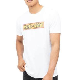 Weißes Pac-Man-T-Shirt für Herren Ansicht 0