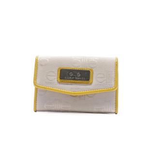 Porte-monnaie Blanc/Jaune Femme Elite E9876 pas cher