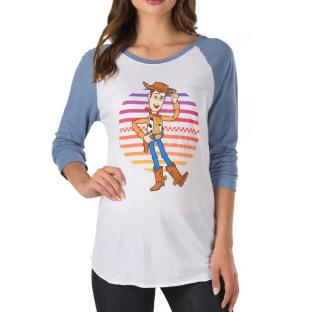 T-shirt Blanc/Bleu Femme Vans Woody pas cher