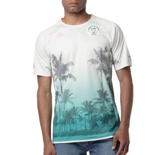 Maillot Blanc/Rose Homme Kappa Supporter Aboud Miami pas cher