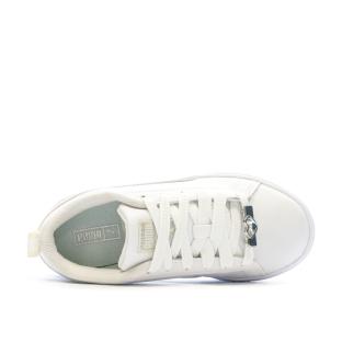 Baskets Blanche/Beige Fille Puma Mayze vue 4