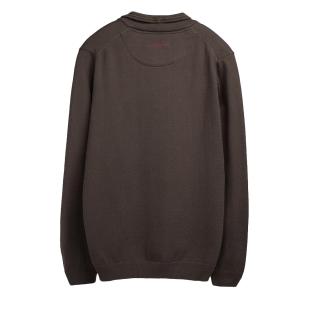 Pull 1/4 Zip Marron Foncé Homme Teddy Smith Marty 2 vue 0