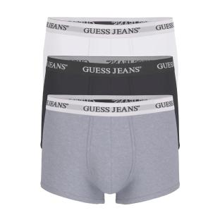 X3 Boxers Noir/Blanc/Gris Homme Guess Trunk pas cher