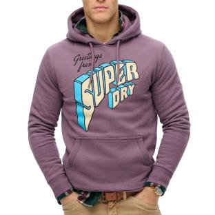 Sweat Violet Homme Superdry North pas cher