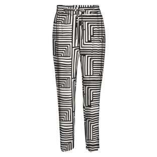 Pantalon fluide Noir/Blanc Femme Vero Moda Joy pas cher