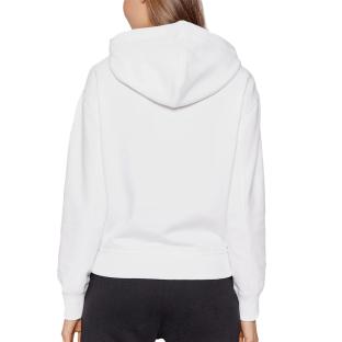 Sweat à Capuche Blanc Femme Calvin Klein Jeans Embroidery vue 2