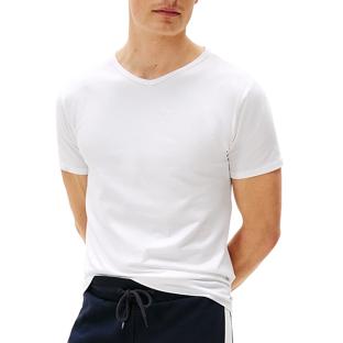 Lot de trois T-Shirt Blanc Homme Tommy Hilfiger Stretch vue 0