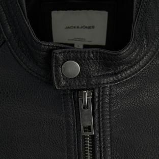 Veste Simili Cuir Noire Homme Jack & Jones Tano vue 3