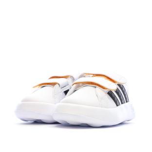 Baskets Blanches Enfant Adidas Coco Grand Court vue 0