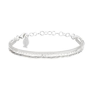 Bracelet Multi Chaînes Argent Clio Blue Lilou pas cher