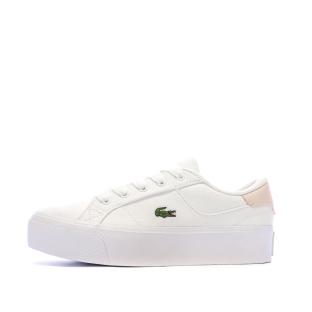 Baskets Blanches/Roses Femme Lacoste Ziane Platform vue 0