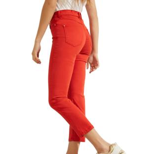 Jean Rouge Femme Guess Jeans W1GB vue 2