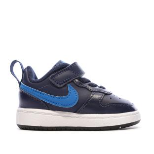 Baskets Bleu Garçon Nike Court Borough Low 2 vue 2