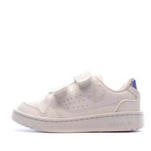 Baskets Blanche/Argent Fille Adidas NY 90 CF pas cher