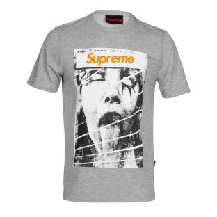 T-shirt Gris Homme Supreme Grip Magazine vue 0