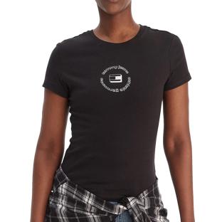 T-Shirt Noir Femme Tommy Hilfiger Tjw Slim vue 0