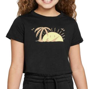 T-shirt Noir Fille Nike Sun Swoosh pas cher