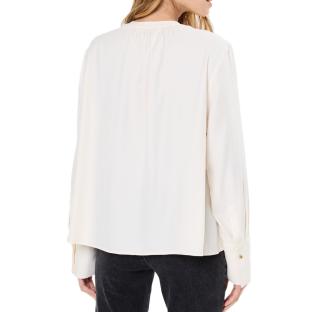 Blouse Ecru Femme Tommy Hilfiger Soft Viscose V-neck vue 2