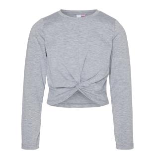 T-Shirt Manches Longues Gris Fille Vero Moda Vmjoy Knot pas cher