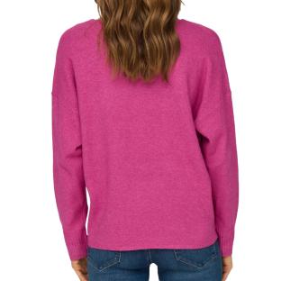 Pull Rose Col V Femme Only Rica vue 2
