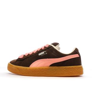 Baskets Marron/Rose Femme Puma Suede XL pas cher
